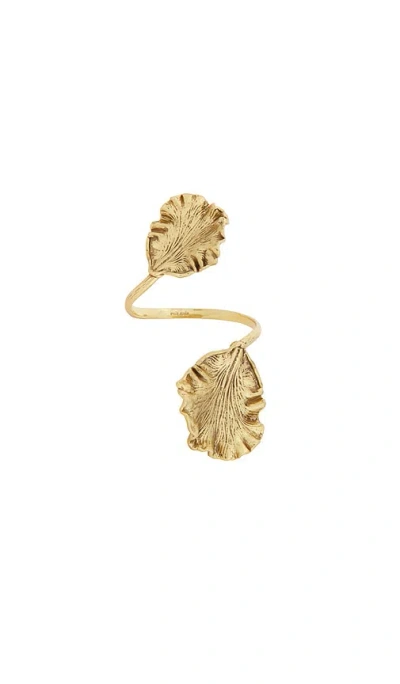 Cult Gaia Iris Bracelet In Brushed Brass