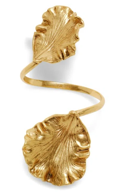 Cult Gaia Iris Leaf Bracelet In Green
