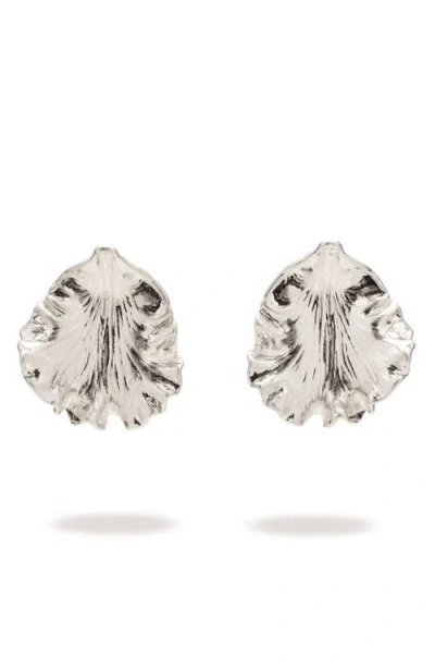 Cult Gaia Iris Leaf Clip-on Earrings In Neutral