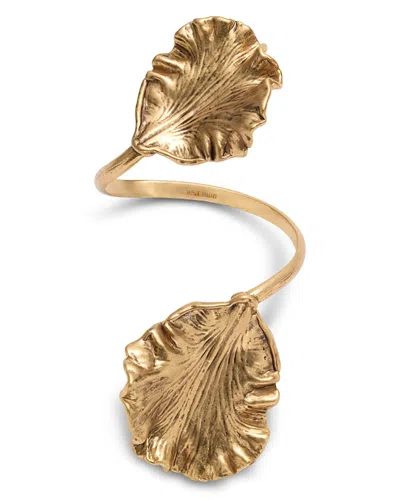 Cult Gaia Iris Leaf Cuff Bracelet In Gold