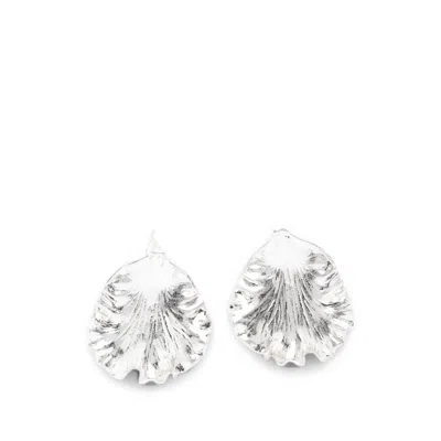 Cult Gaia Iris Leaf Earrings In Transparent