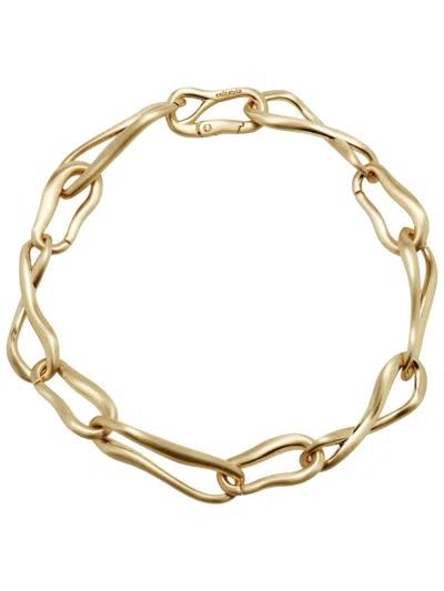 Cult Gaia Irregular Links Brass Plated Necklace In Gold
