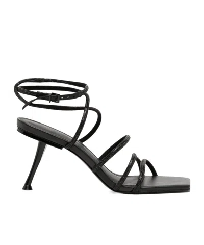 Cult Gaia Isa Strappy Heeled Sandals In Multi