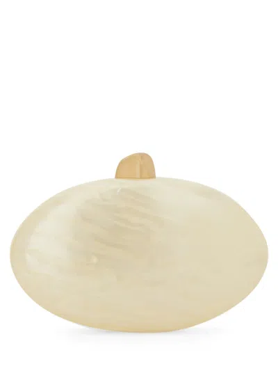 Cult Gaia Ivory Acrylic Brass Clutches