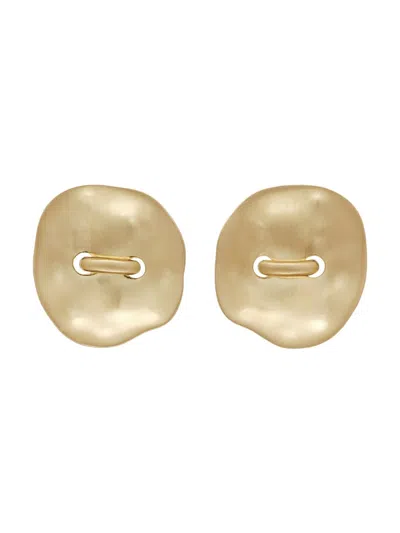 Cult Gaia Izara Xl Oval Clip Earrings In Gold