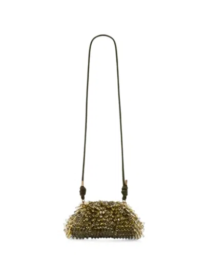Cult Gaia Jaala Bead-embellished Clutch Bag In Blue