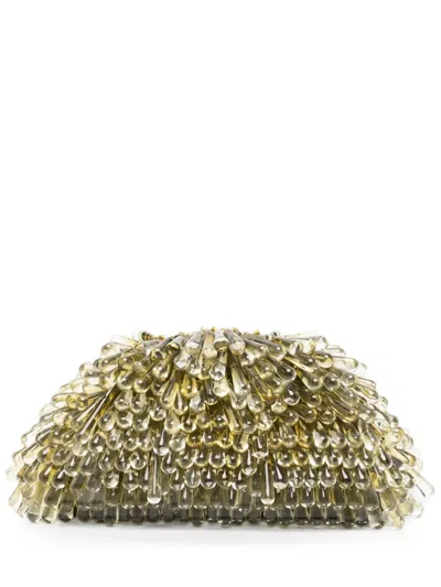 Cult Gaia Jaala Nano Beaded Crossbody Bag In Green