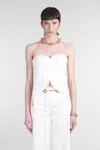 Cult Gaia Jace Topwear In White Cotton In White