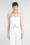 Cult Gaia Jace Topwear In White Cotton In White