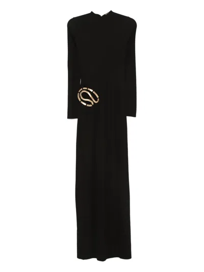 Cult Gaia Jacenta Appliqué Dress In Black