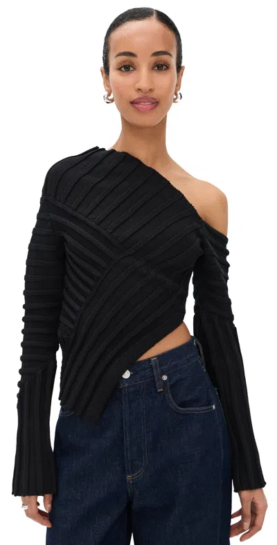 Cult Gaia Jaidan Knit Top In Black