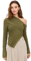 Cult Gaia Jaidan Knit Top In Cedar