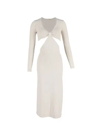 Pre-owned Cult Gaia Jana Cut-out Dress In White