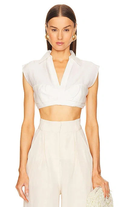 Cult Gaia Janette Top In Off White