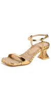 Cult Gaia Javiera Ankle Strap Sandal In Gold