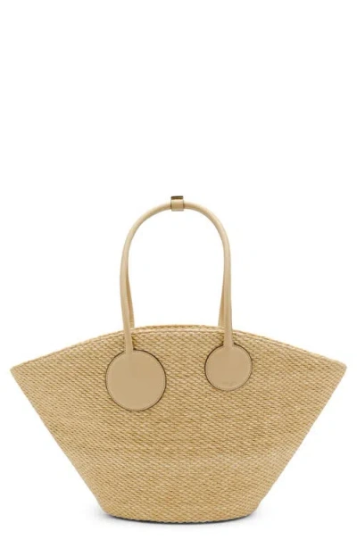 Cult Gaia Jayleen Woven Raffia Tote In Brown