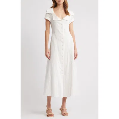 Cult Gaia Jeanie Cotton Shirtdress In Off White