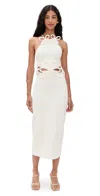 Cult Gaia Jena Knit Cutout Dress In White