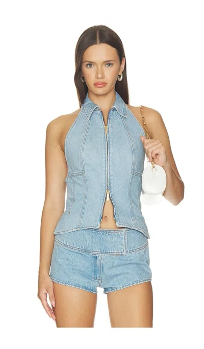 Cult Gaia Jill Sweater Top In Blue