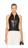 Cult Gaia Jill Top In Black