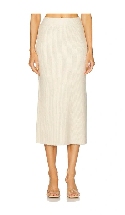 Cult Gaia Jodie Knit Skirt In Off White Melange