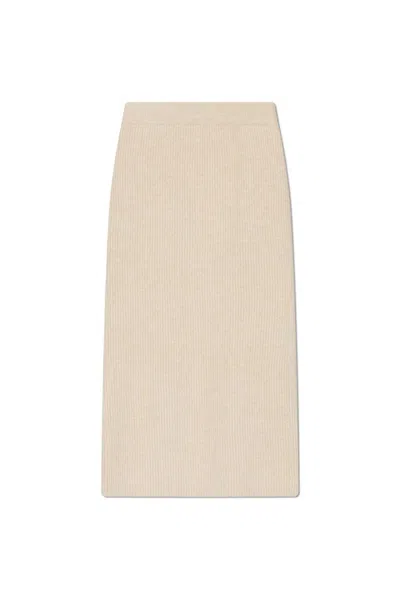 Cult Gaia Elastic Waist Skirt In White