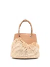 Cult Gaia Jojo Logo Embossed Tote Bag In Nude