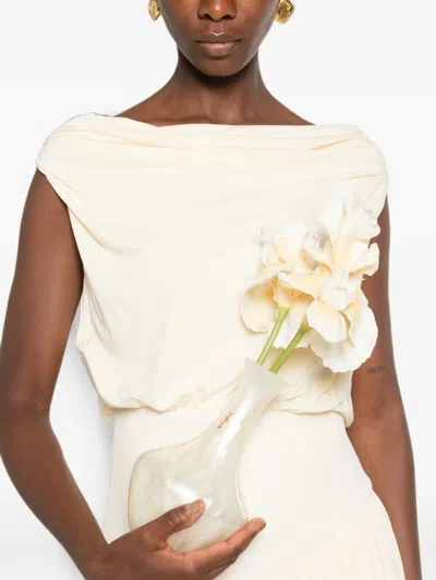 Cult Gaia Junos Clutch Bag In Neutral