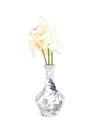 Cult Gaia Junos Floral-print Clutch Bag In White