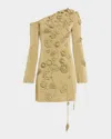 Cult Gaia Kaela Floral Applique Knit Dress In Multi