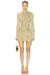 Cult Gaia Kaela Knit Dress Gold In Multi