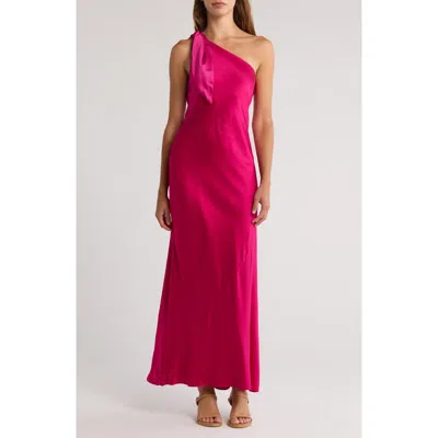 Cult Gaia Kamilla One-shoulder Stretch Silk Gown