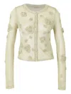 Cult Gaia Kash Knit Cardigan In Nude