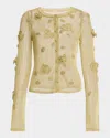 Cult Gaia Kash Metallic Knit Cardigan