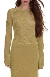 Cult Gaia Kash Metallic Knit Cardigan