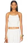 Cult Gaia Kassandra Chain Strap Camisole In Off White
