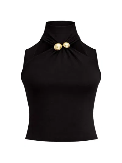 Cult Gaia Katherine Cutout Top In Black