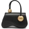 Cult Gaia Kazia Leather Nano Crossbody Bag In Black