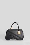 Cult Gaia Kazia Shoulder Bag In Black Leather In Blue