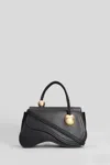 Cult Gaia Kazia Shoulder Bag In Black Leather In Blue