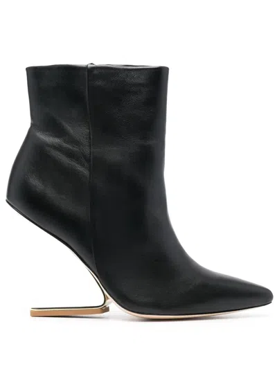 Cult Gaia Kenna Leather Boots In Black