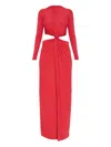 Cult Gaia Keri Cut-out Twisted Maxi Dress In Red