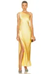 Cult Gaia Keya One-shoulder Tassel Maxi Dress In Yellow