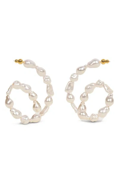 CULT GAIA CULT GAIA KIARA IMITATION PEARL DROP EARRINGS