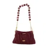 Cult Gaia Kiraz Mini Clutch In Burgundy