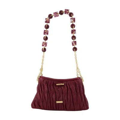 Cult Gaia Kiraz Mini Clutch In Burgundy