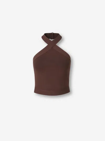 Cult Gaia Knit Sweater In Brown
