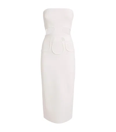 Cult Gaia Knitted Brunelo Midi Dress In White