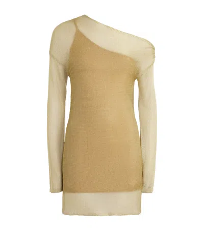 Cult Gaia Knitted Karishma Mini Dress In Gold | ModeSens