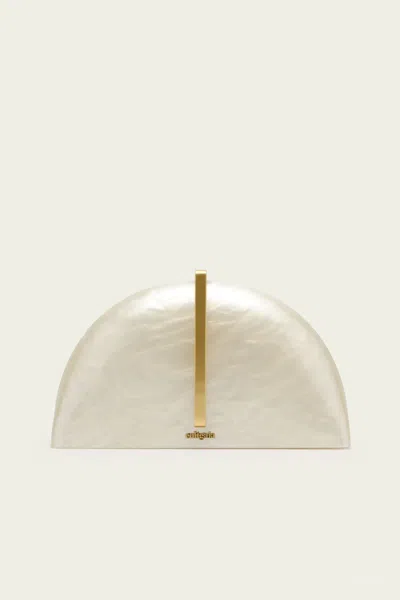 Cult Gaia Laguna Clutch In Ivory